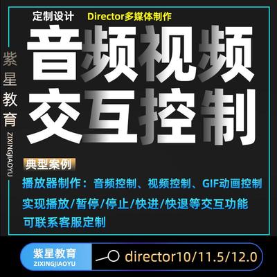 director音频视频交互控制gif动画播放暂停停止快进快退功能模块