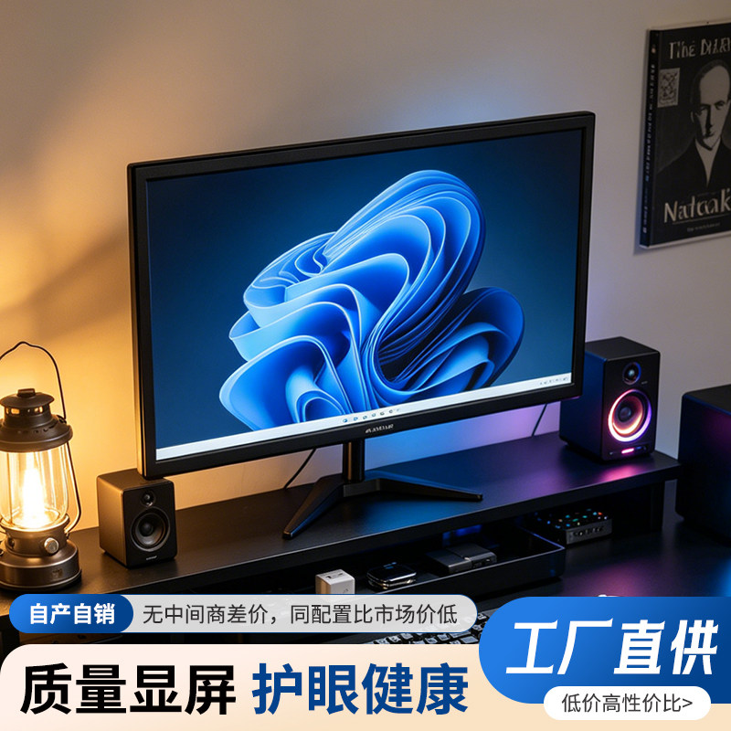 台式电脑4K高清显示屏22寸24寸27电竞游戏144Hz高刷2k显示器屏幕