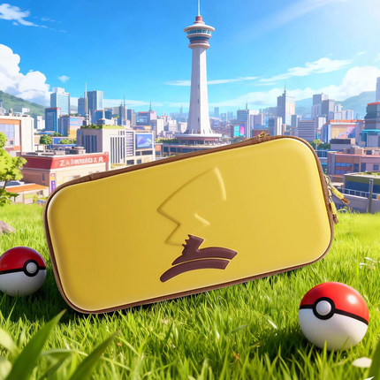 任天堂switch2收纳包宝可梦Pikachu保护壳套oled游戏卡带盒NS支架