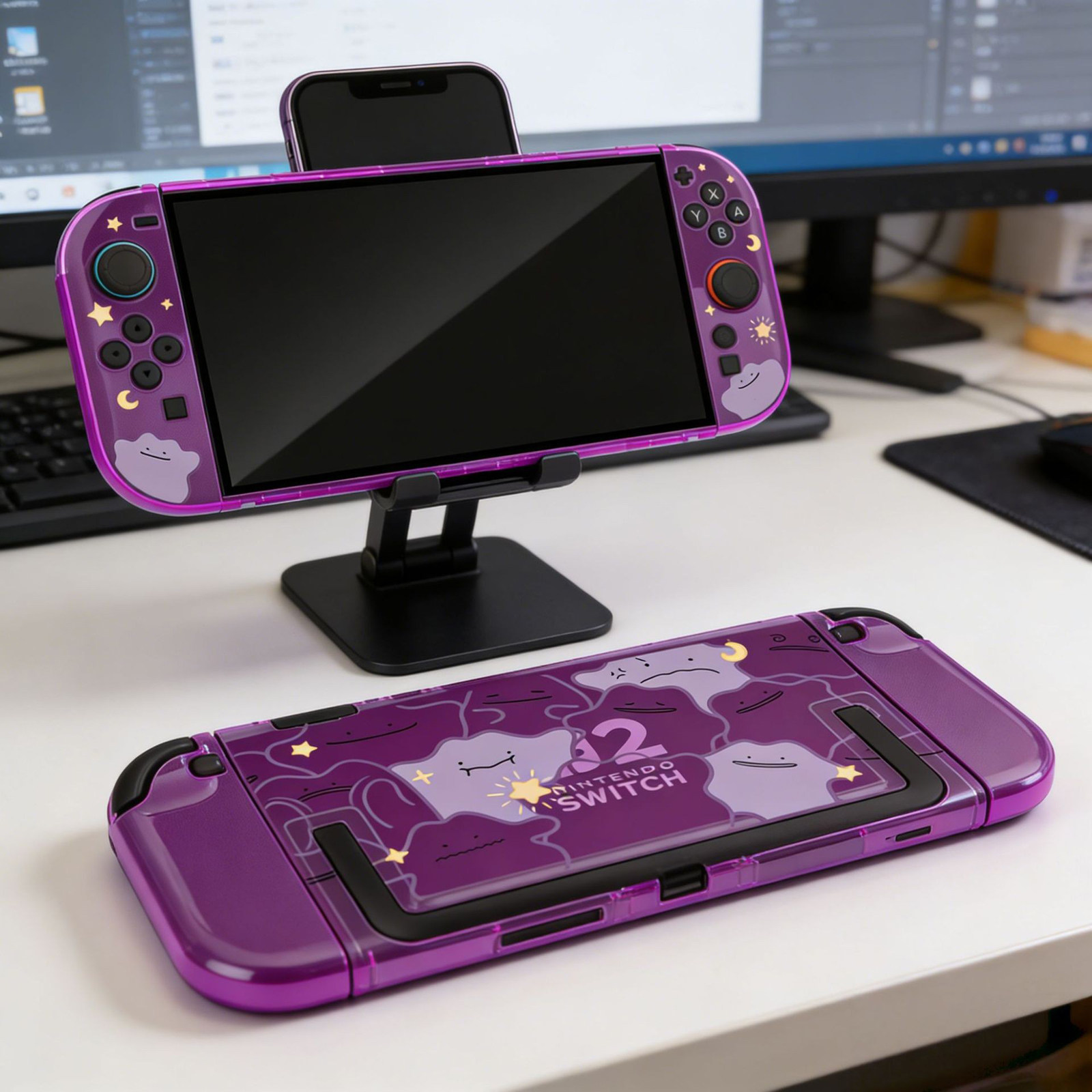 任天堂switch2保护壳收纳包游戏配件NS2手柄摇杆套百变怪星闪硬壳