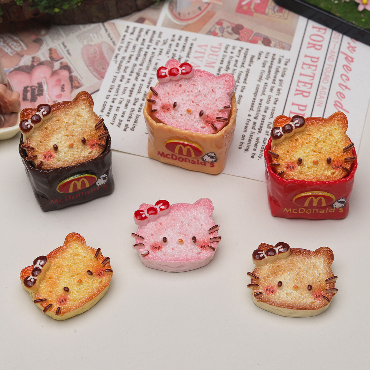 卡通diy树脂配件饰品立体饼干盒子发夹手机壳鞋扣钥匙扣吊坠配饰