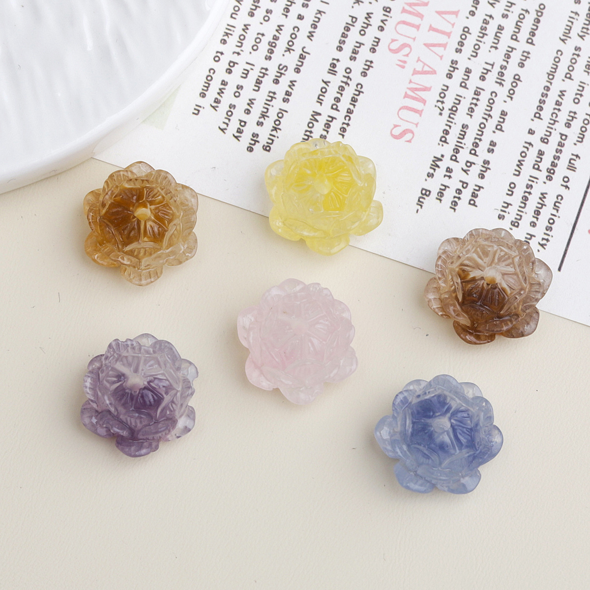 卡通diy树脂配件跨境饰品串珠小莲花奶油发夹鞋扣钥匙扣吊坠手链