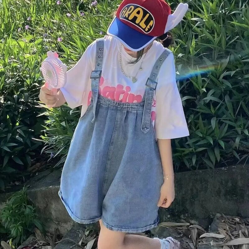 背带裤短裤常规牛仔布春夏图片