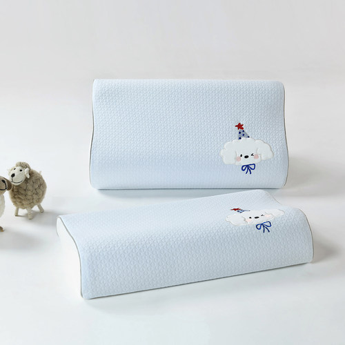 恒源祥全棉贴布绣乳胶枕套单只单人男女四季通用40*60cm枕芯枕罩