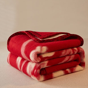 恒源祥纯羊毛毛毯沙发午睡毯子沙发小被子盖毯单双人加厚冬季毛毯