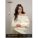大衣内搭打底衫 阔色杏色气质毛衣收腰长袖 新款 女装 针织衫 25秋冬季