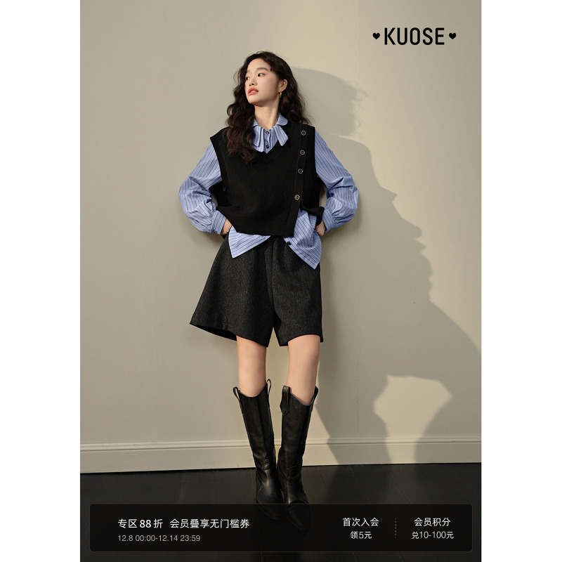 法式白色蝴蝶领长袖衬衫