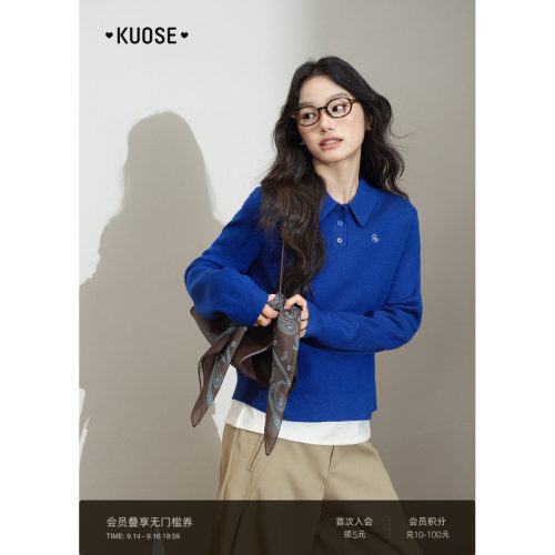 POLO领长袖针织衫毛衣