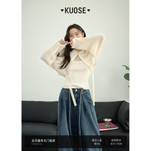 阔色杏色薄款针织衫罩衫女装2025夏季新款开衫宽松外搭披肩上衣