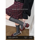 阔色红色格子裙半身裙复古半裙2026春季 搭配女a字裙短裙子新秋冬