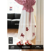 女装 阔色高腰半身裙长裙子26春季 小个子穿搭新款 a字裙白色半裙秋