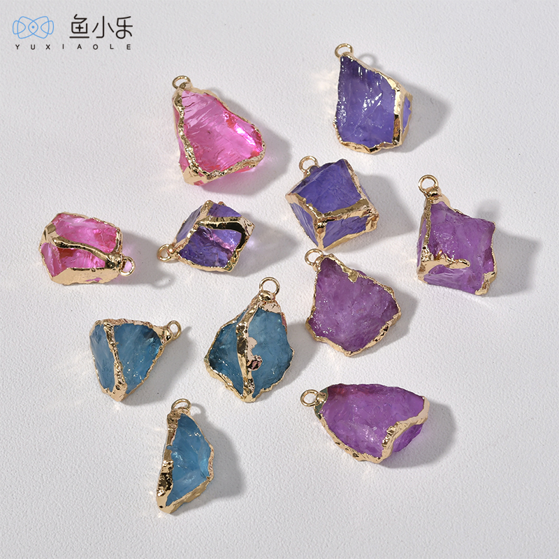 水晶原石吊坠DIY手链项链耳饰