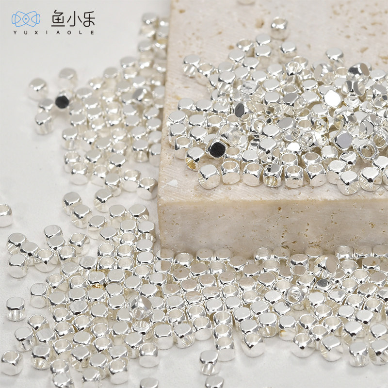 碎银几两 保色厚银小方糖隔珠diy手工串珠手链材料手作项链配件,饰品/流行首饰/时尚饰品新,其他DIY饰品配件,淘宝优惠券,粉丝福利购,淘宝优惠卷