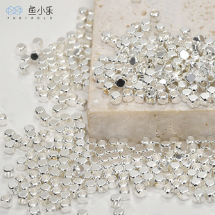 碎银几两 保色厚银小方糖隔珠diy手工串珠手链材料手作项链配件