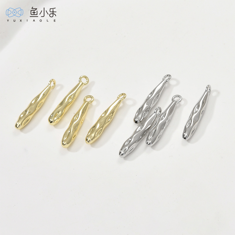 保色长条波浪水滴吊坠