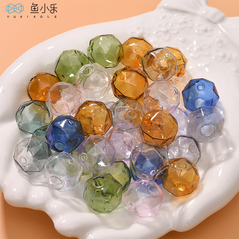 透明琉璃多切面手工饰品配件