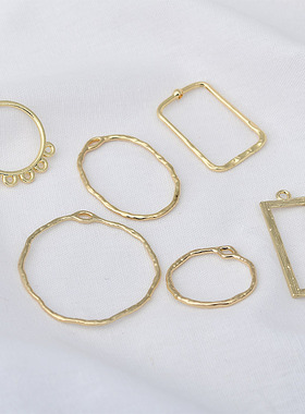 不规则欧美几何简易抽象长方形圆形吊坠diy手工自制耳饰材料配件