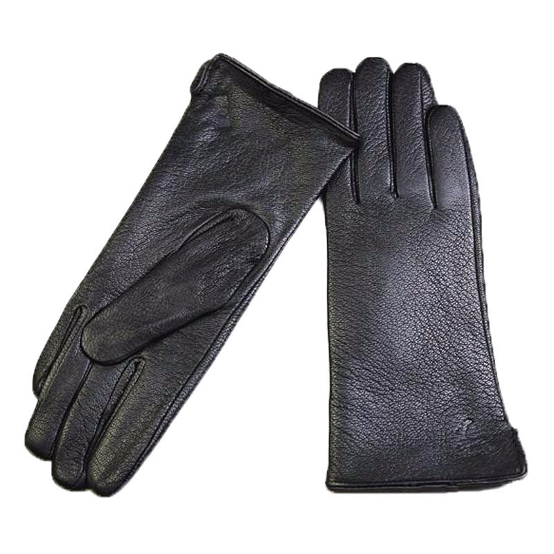 GOATSKIN DEERSKIN GLOVES FEMALE GENUINE LEATHER THIN WOOL AUTUMN AND WINTER THICKENED AND VELVET WARM OUTDOOR CYCLING DRIVING