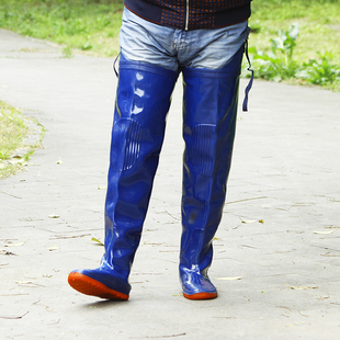 雄鹭半身下水裤男女款捕鱼裤血防裤钓鱼 过膝防水雨鞋叉裤插秧裤