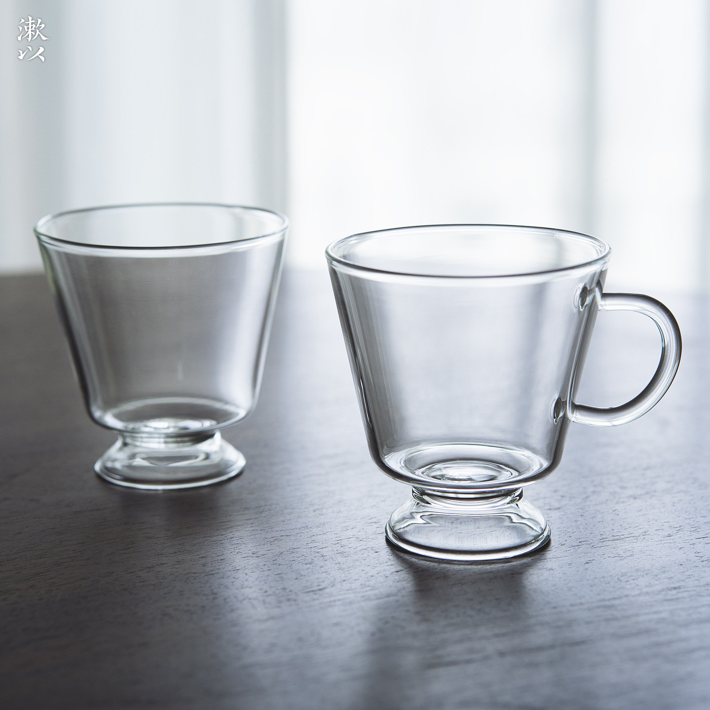 漱以高硼硅玻璃杯耐高温矮脚杯主人杯茶杯啤酒杯牛奶杯高足可叠放