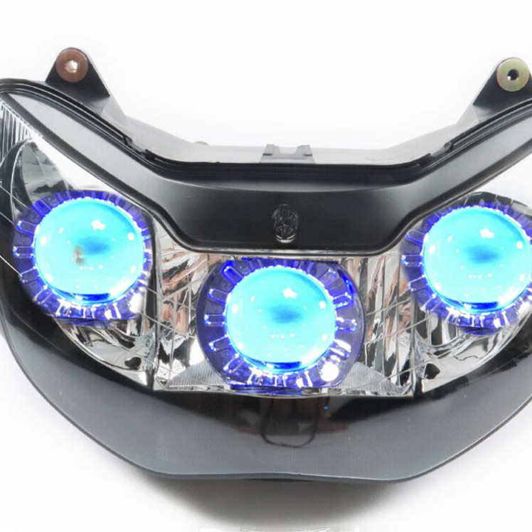适用本田 CBR900RR CBR929RR 00-01年大灯改装led透镜恶魔眼总成