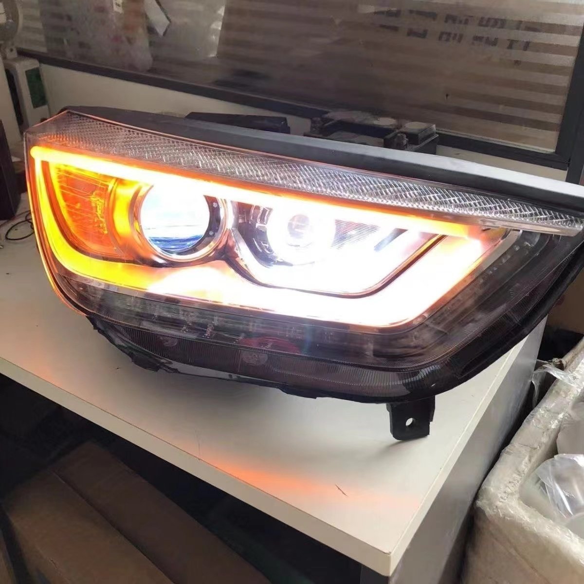 江淮瑞风S3一二代大灯led透镜改装天使恶魔眼流水转向日行灯总成