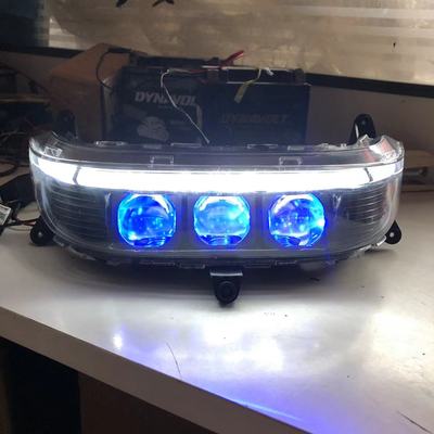 雅迪电动车冠能T35-H/M大灯改装led透镜 前照灯灯恶魔眼调色总成