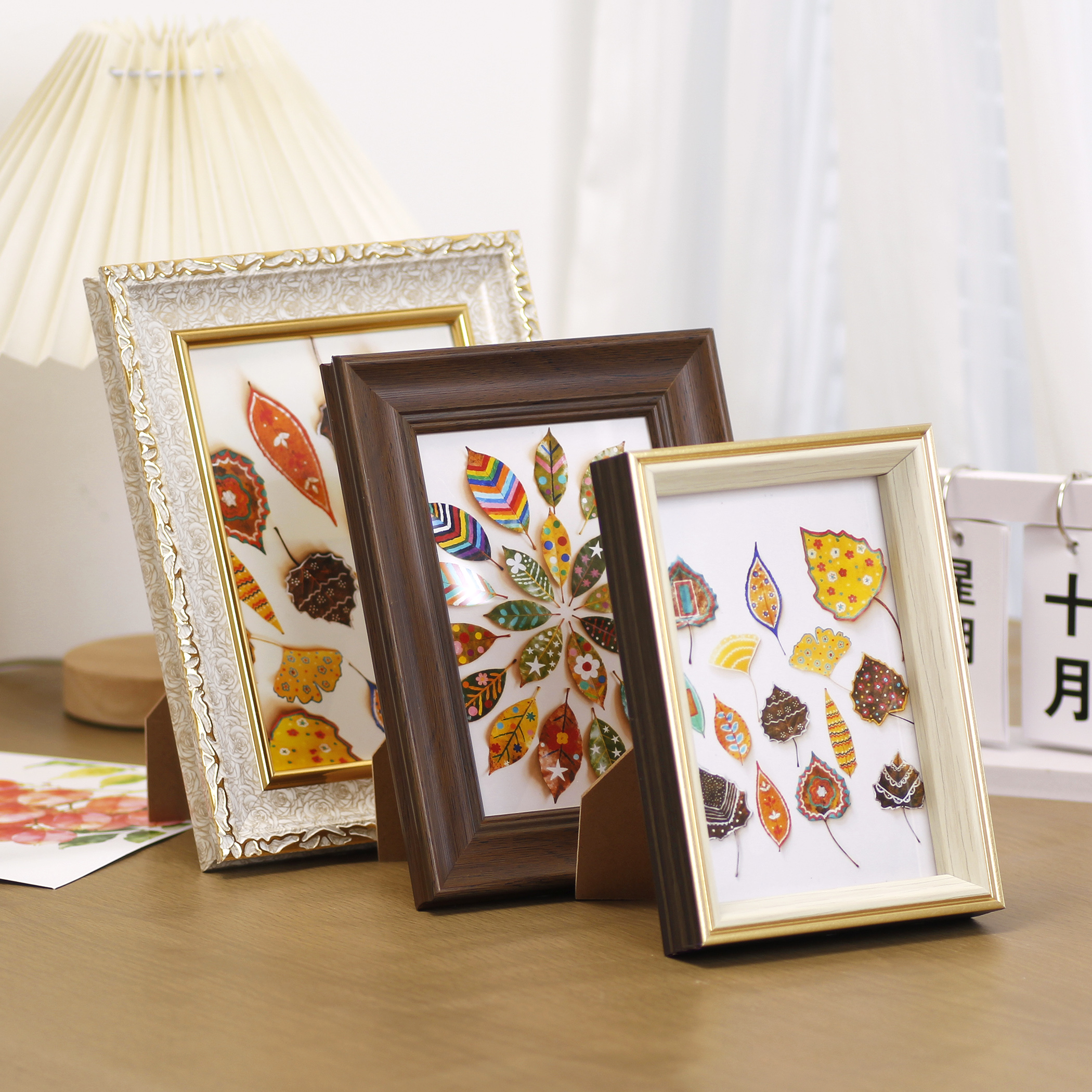 【量多优惠】美式简约挂墙相框洗照片全家福5寸A4摆台婚纱照桌摆