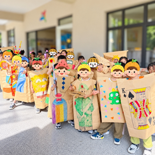 纸袋人DIY手工材料包幼儿园户外游戏涂鸦牛皮纸袋幼儿园角色扮演