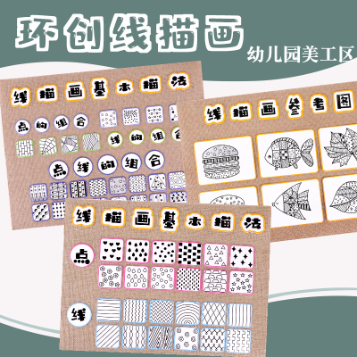 环创线描画美工区墙面布置