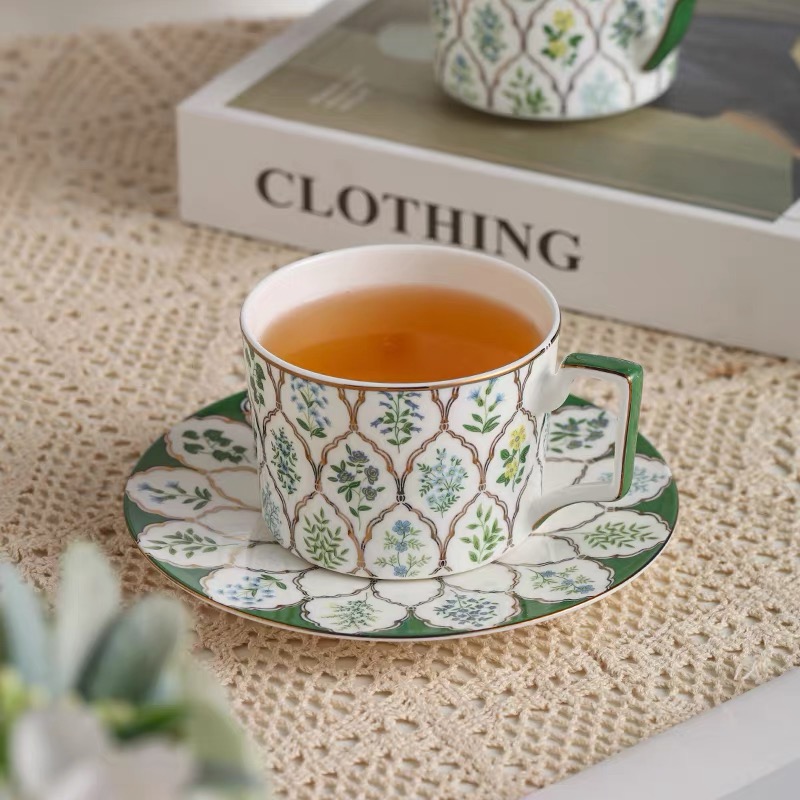 轻奢骨瓷茶具咖啡杯套装
