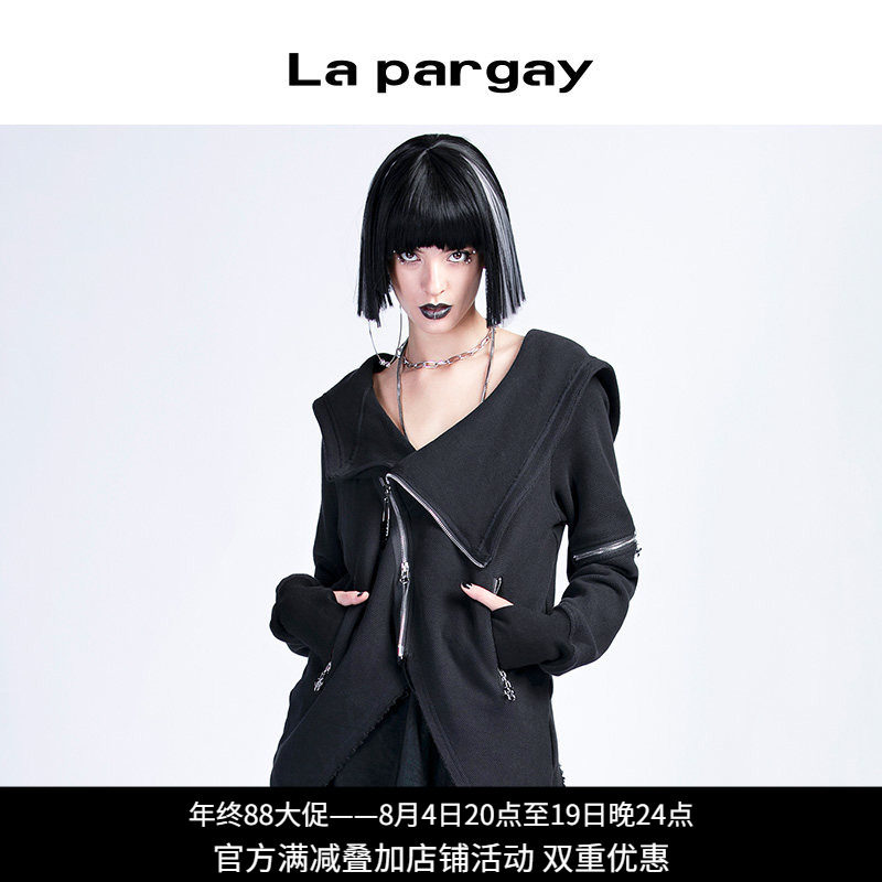 纳帕佳暗黑机车拉链修身短外套女