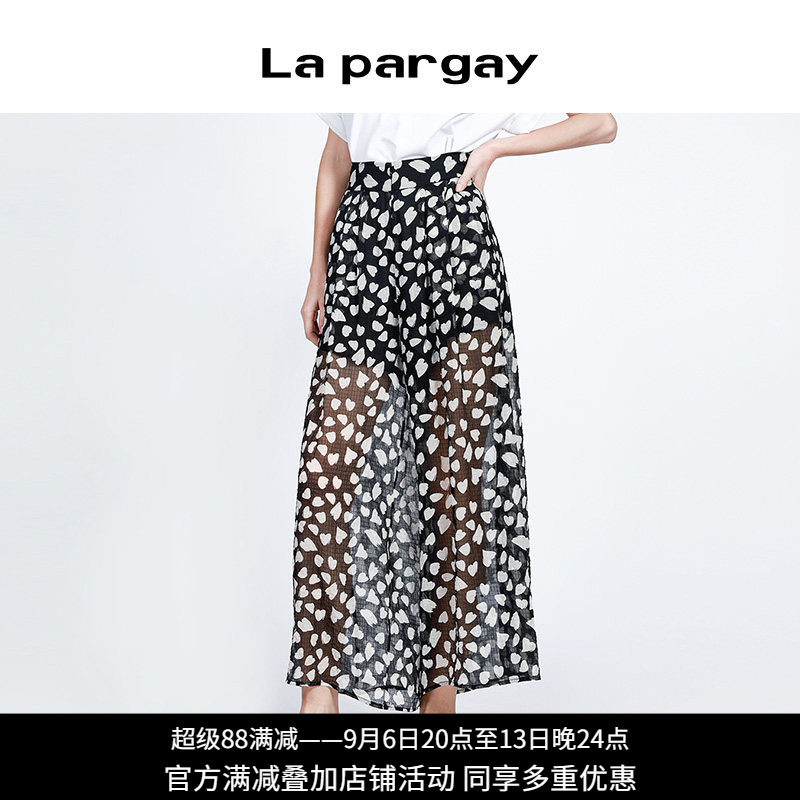 纳帕佳高腰碎花显瘦阔腿裤
