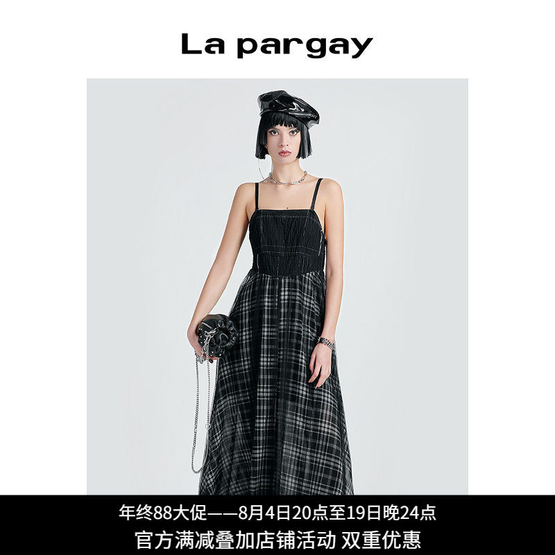针织拼接无袖连衣裙Lapargay