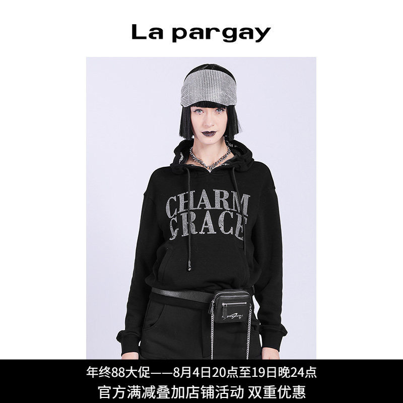 Lapargay时尚印花连帽卫衣