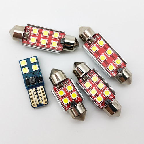 汽车阅读灯泡led大货车T10高亮12V24V车内照明改装牌照尾箱灯双尖