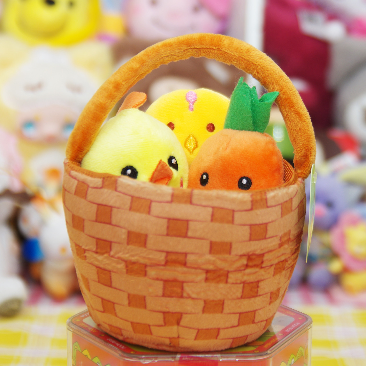 ins玩偶可爱高颜值胡萝卜小鸡鸡蛋毛绒篮子卡通装扮礼物超划算