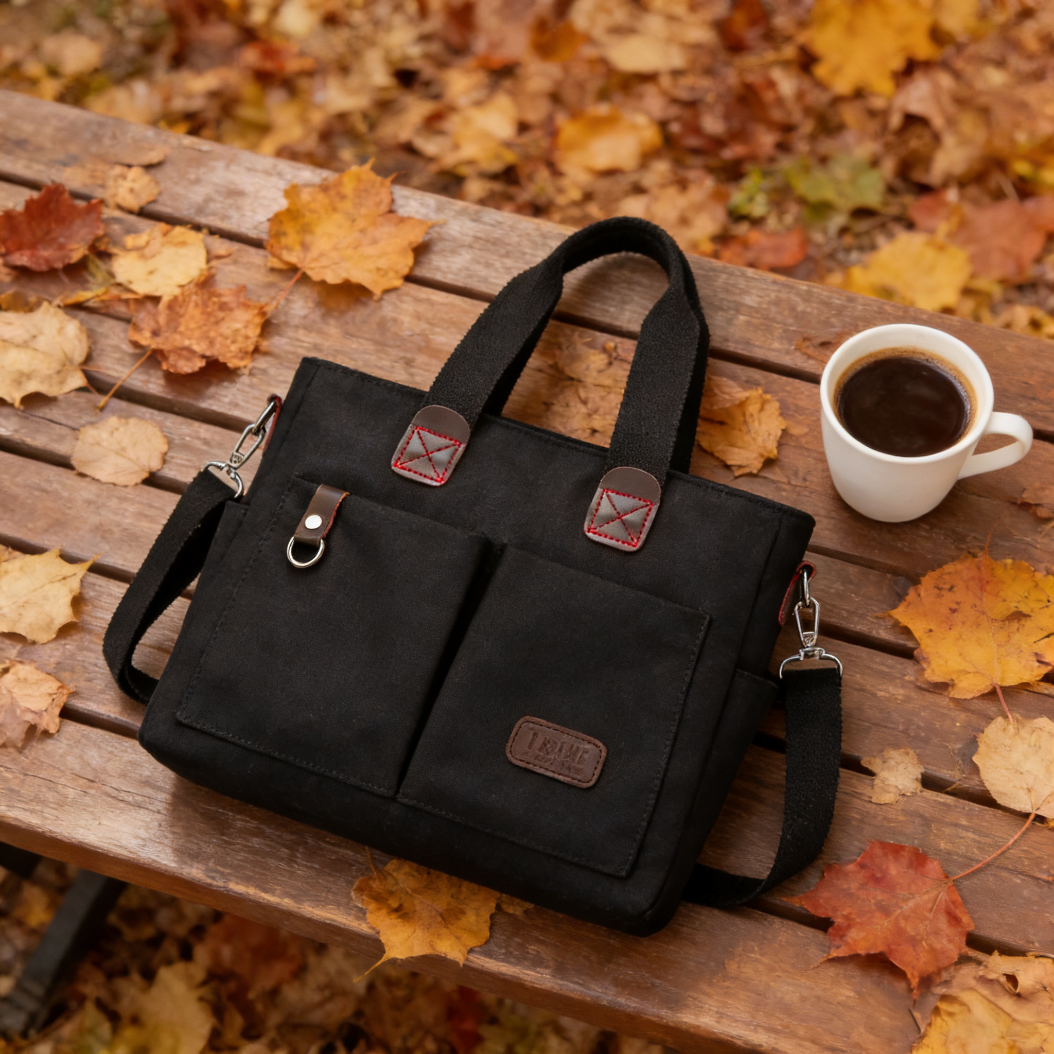 新款简约商务帆布包 女款大容量通勤手提包 百搭潮休闲单肩斜挎包