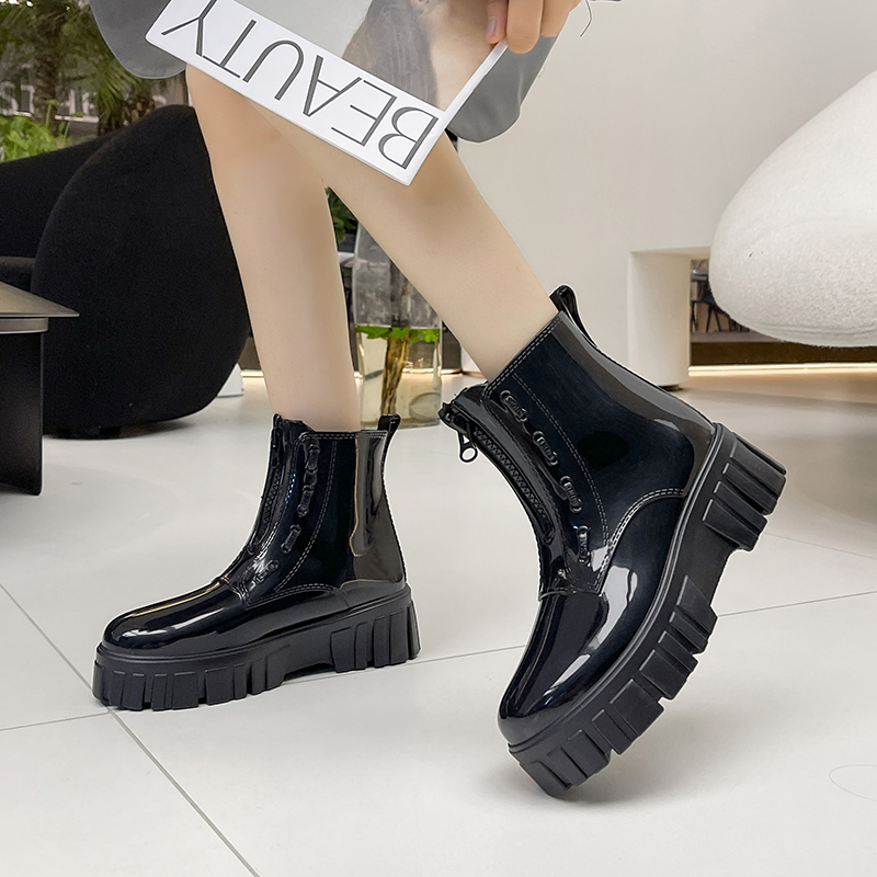 短筒四季休闲时尚增高防水雨鞋女