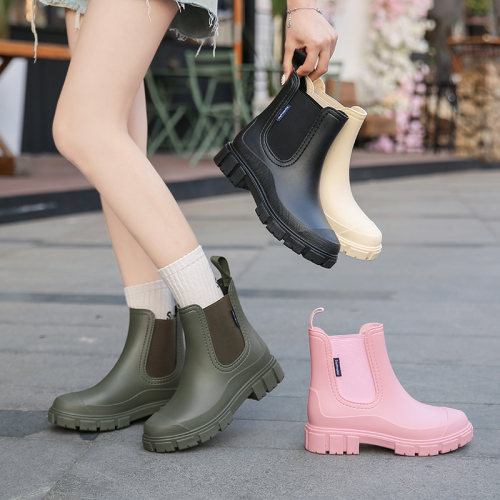 短筒四季韩式增高防水女雨鞋