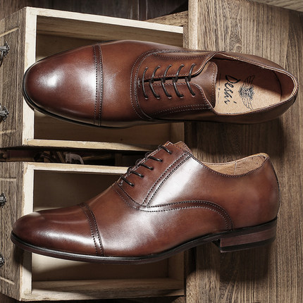 Oxford shoes真皮牛津棕色商务正装结婚礼新郎45大码47皮鞋男鞋48
