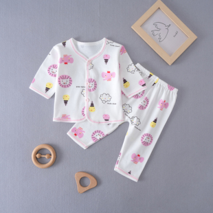 套装 3个月男女宝宝和尚服春夏秋季 初生婴儿衣服0 新生儿纯棉内衣