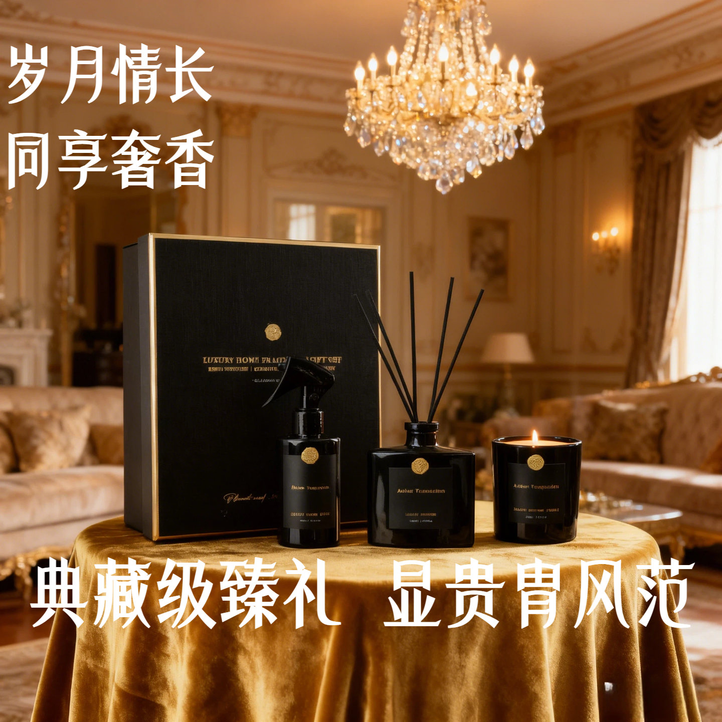 香氛精油礼盒套装无火香薰大豆蜡烛香氛植物精油喷雾高级香薰礼物