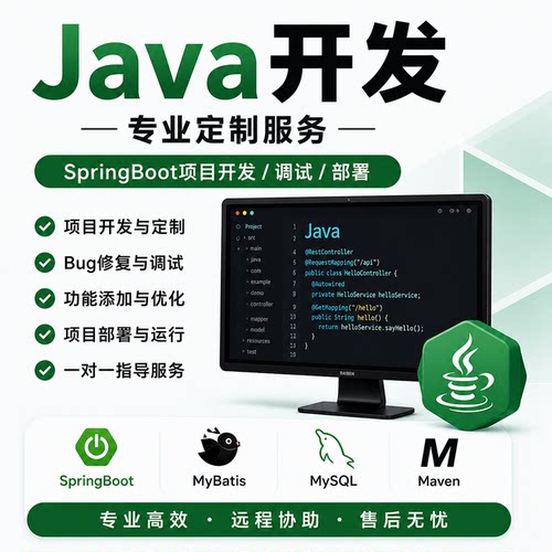 JavaVue小程序开发SpringBoot项目修改优化bug修复服务