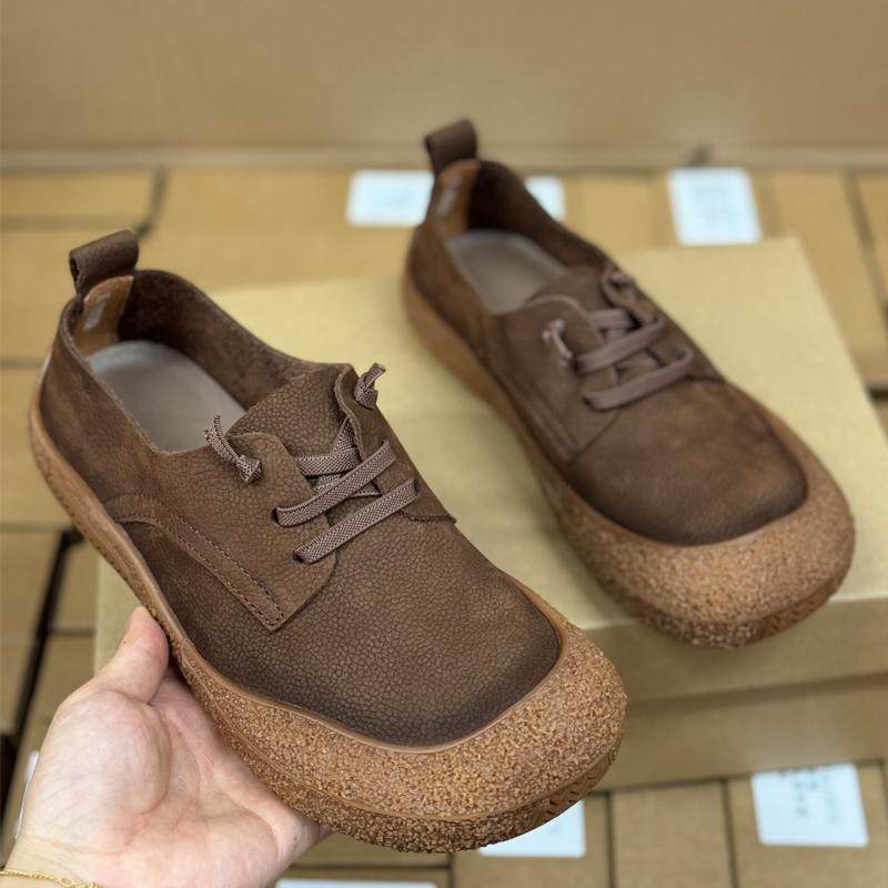 真皮女鞋复古牛皮鞋手工文艺丑萌鞋软底妈妈鞋浅口懒人鞋平底单鞋,女鞋,浅口单鞋,淘宝优惠券,粉丝福利购,淘宝优惠卷