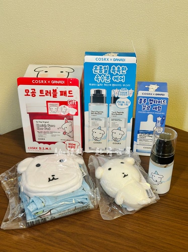 7月韩国Cosrx棉片胜肽精华水去角质二次清洁湿敷Ganadi联名款小狗