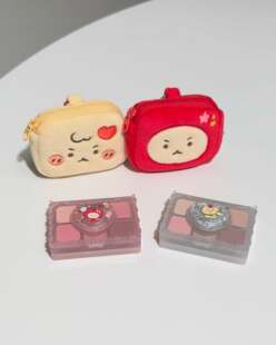 2月限定etude土豆熊联名 唇釉 眼影盘 气垫修容 眉笔 OY企划套装