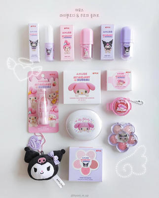 9月限定 Amuse×库洛米/美乐蒂 联名气垫腮红唇釉眼影张元英同款