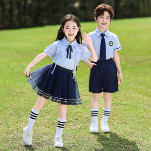 儿童校服夏季幼儿园班服毕业拍照服小学生诗词朗诵合唱比赛演出服