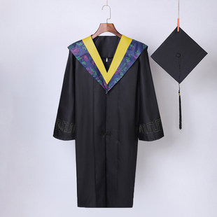 学士服大学生文科毕业礼服大尺码校徽定制理工科硕士博士服硕士服